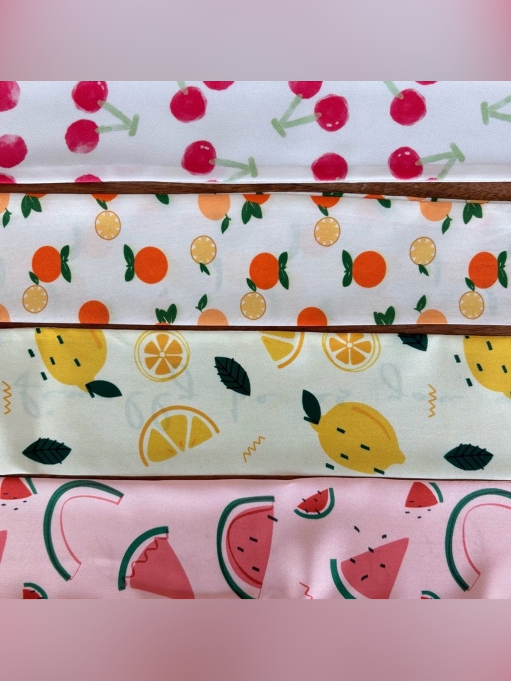 Fruit Print Bag Scarf -Select One